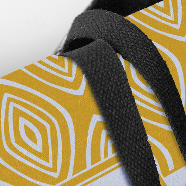 Tribal Diamond Closeup of Tote w/Black Handles