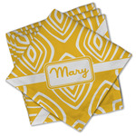 Tribal Diamond Cloth Cocktail Napkins - Set of 4 w/ Name or Text