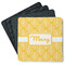 Tribal Diamond Square Rubber Backed Coasters - Set of 4 (Personalized)