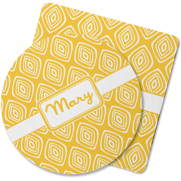 Custom Tribal Diamond Rubber Backed Coaster (Personalized)