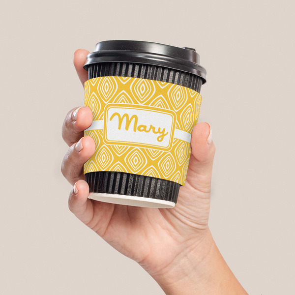Tribal Diamond Coffee Cup Sleeve - LIFESTYLE