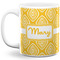 Tribal Diamond 11 Oz Coffee Mug - White (Personalized)