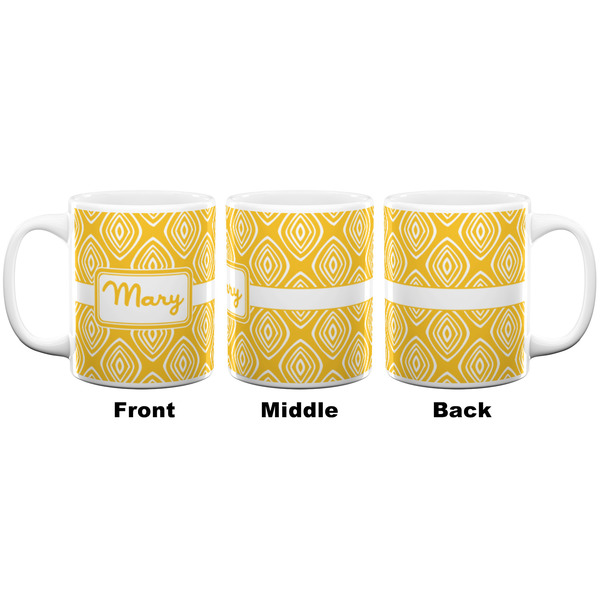 Tribal Diamond Coffee Mug - 11 oz - White APPROVAL