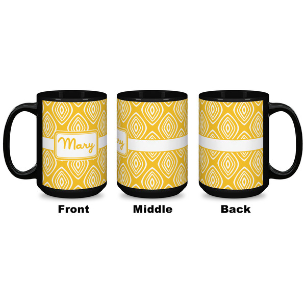 Tribal Diamond Coffee Mug - 15 oz - Black APPROVAL