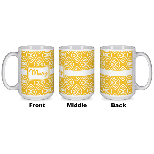 Tribal Diamond Coffee Mug - 15 oz - White APPROVAL