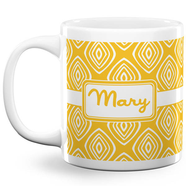 Tribal Diamond Coffee Mug - 20 oz - White