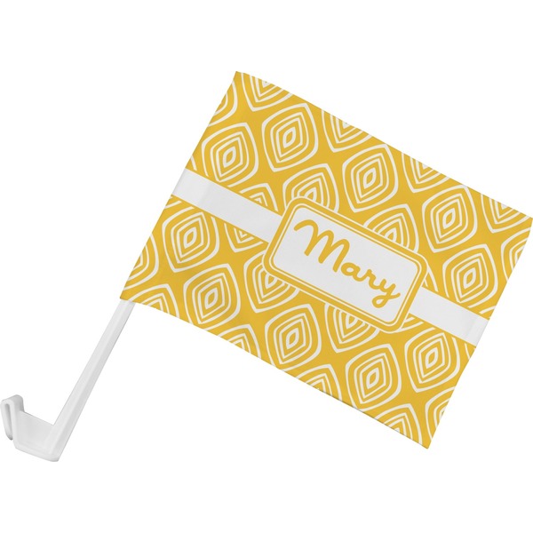 Custom Tribal Diamond Car Flag - Small w/ Name or Text