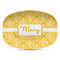 Tribal Diamond Plastic Platter - Microwave & Oven Safe Composite Polymer (Personalized)