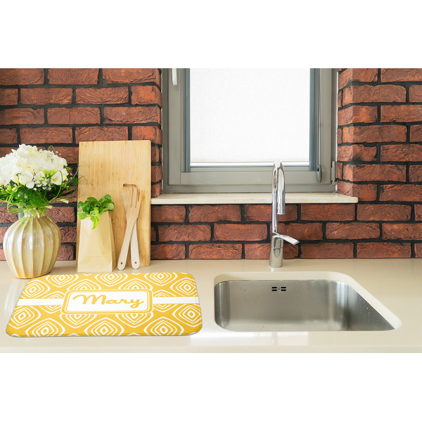 Tribal Diamond Dish Drying Mat - LIFESTYLE 2