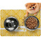 Tribal Diamond Dog Food Mat - Small w/ Name or Text