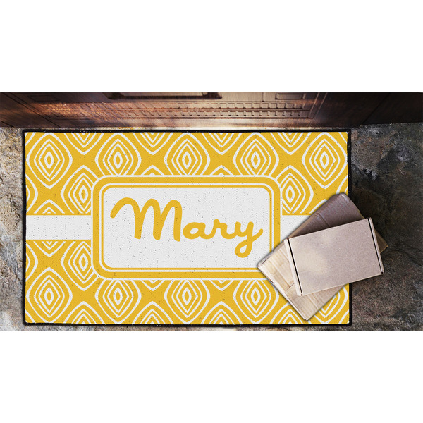 Tribal Diamond Door Mat - LIFESTYLE (Lrg)