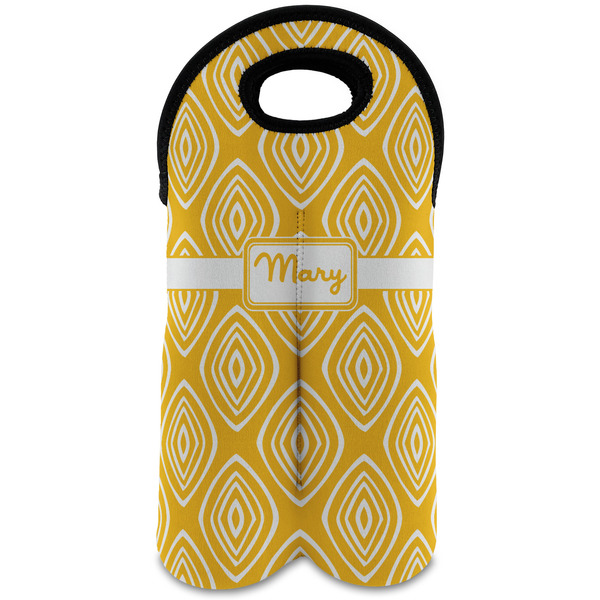 Custom Tribal Diamond Wine Tote Bag (2 Bottles) (Personalized)