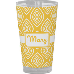 Tribal Diamond Pint Glass - Full Color (Personalized)