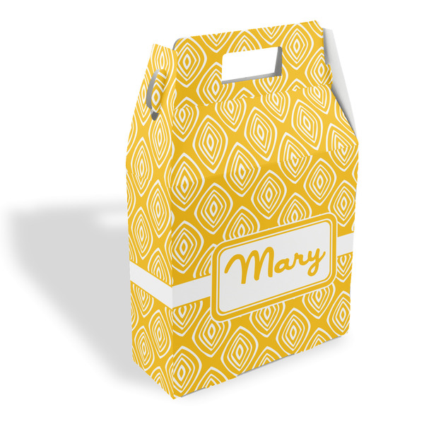 Custom Tribal Diamond Gable Favor Box (Personalized)