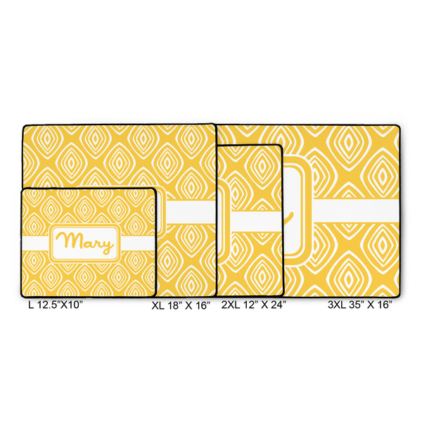 Tribal Diamond Gaming Mats - SIZE CHART