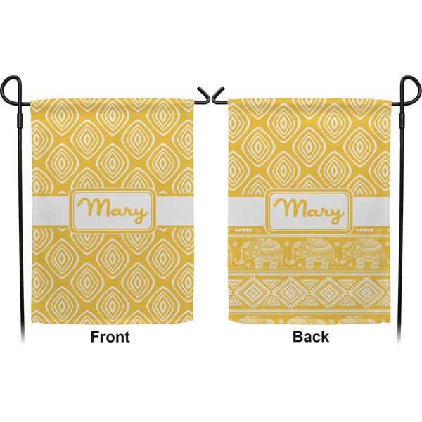 Tribal Diamond Garden Flag - Double Sided Front and Back