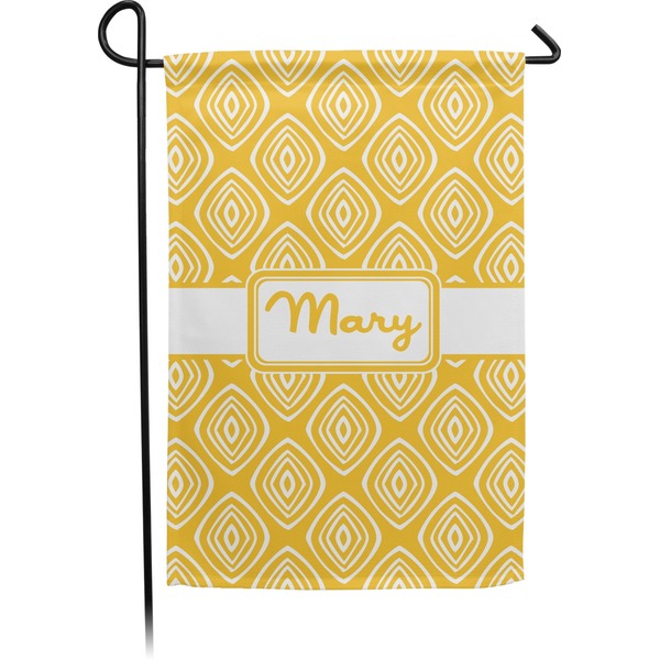 Custom Tribal Diamond Small Garden Flag - Double Sided w/ Name or Text
