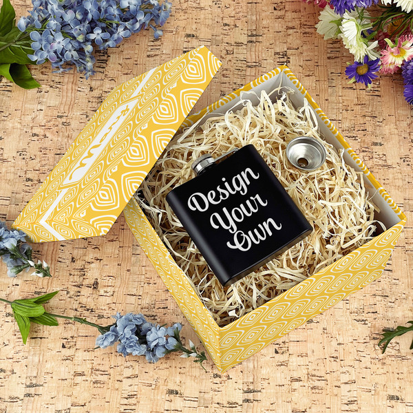 Tribal Diamond Gift Boxes with Lid - Canvas Wrapped - Large - In Context