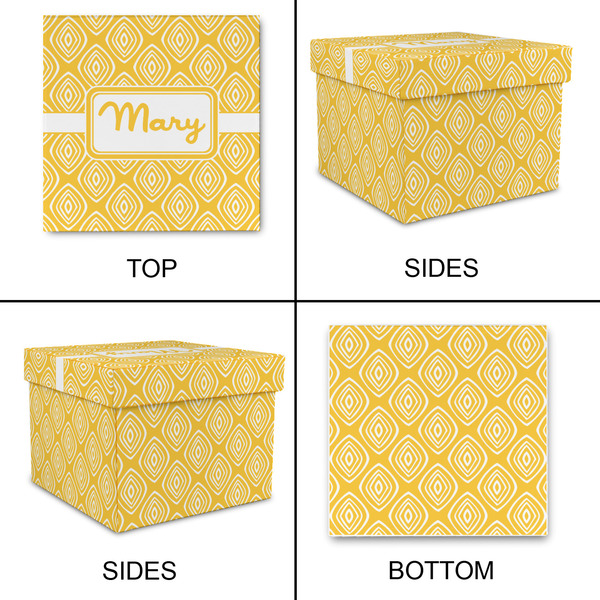 Tribal Diamond Gift Boxes with Lid - Canvas Wrapped - Medium - Approval