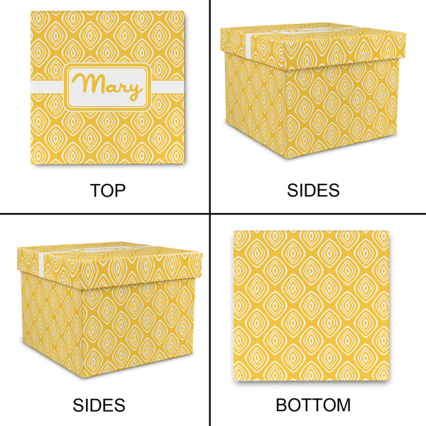 Tribal Diamond Gift Boxes with Lid - Canvas Wrapped - X-Large - Approval