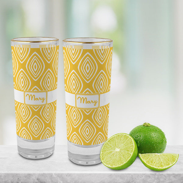 Tribal Diamond Glass Shot Glass - 2 oz - LIFESTYLE