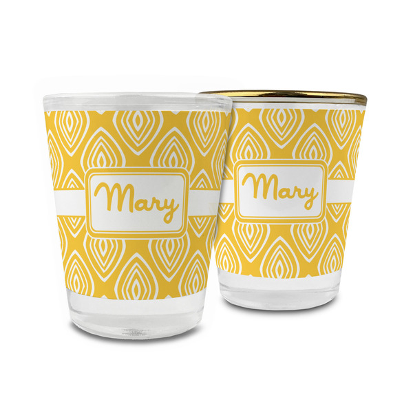 Custom Tribal Diamond Glass Shot Glass - 1.5 oz (Personalized)