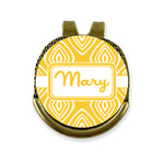 Tribal Diamond Golf Ball Marker - Hat Clip - Gold