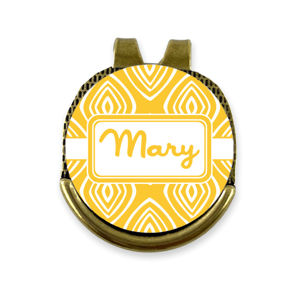 Custom Tribal Diamond Golf Ball Marker - Hat Clip - Gold