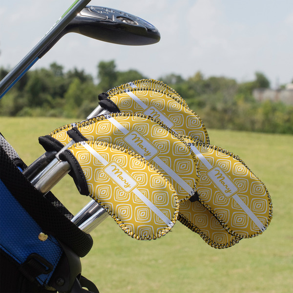 Tribal Diamond Golf Club Cover - Set of 9 - On Clubs