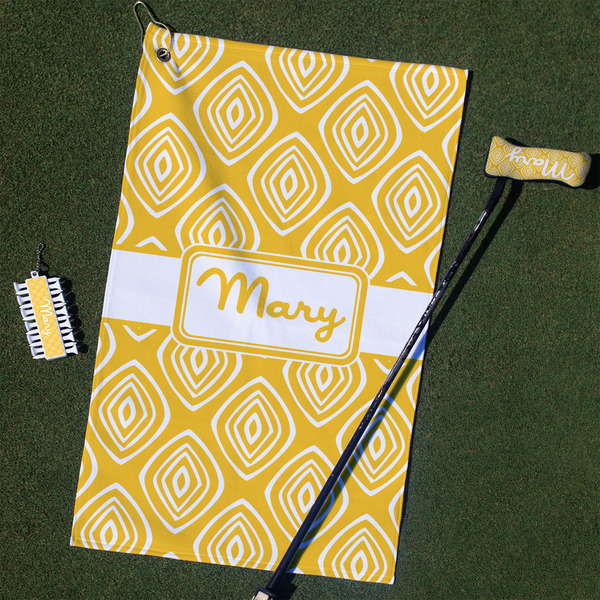 Custom Tribal Diamond Golf Towel Gift Set (Personalized)