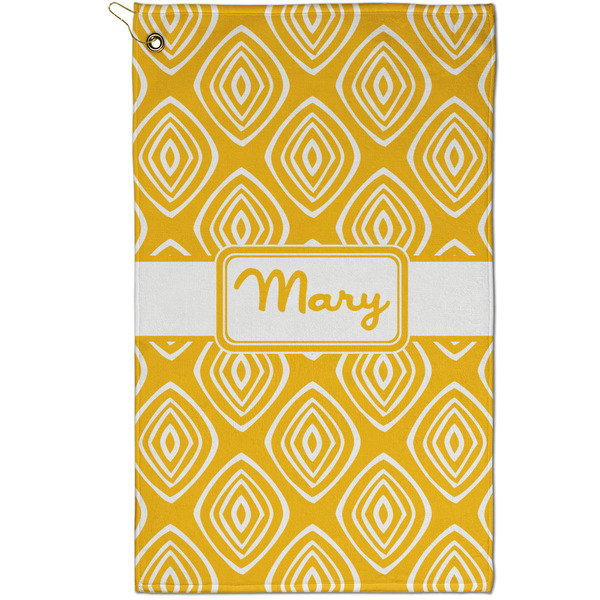 Custom Tribal Diamond Golf Towel - Poly-Cotton Blend - Small w/ Name or Text