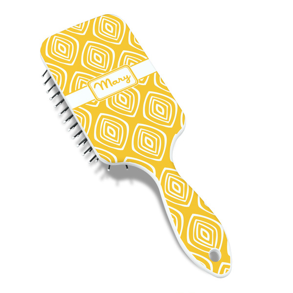 Tribal Diamond Hair Brush - Angle View