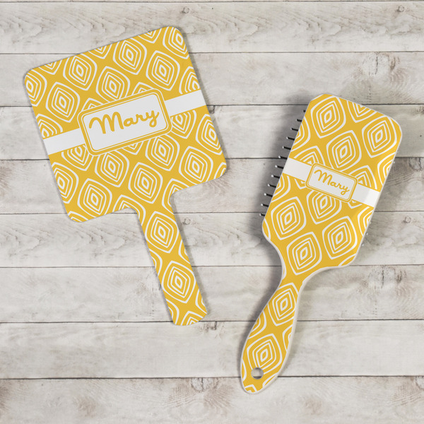 Tribal Diamond Hand Mirrors - In Context