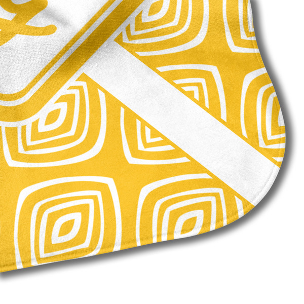 Tribal Diamond Hooded Baby Towel- Detail Corner