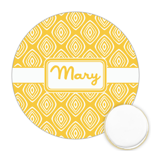 Custom Tribal Diamond Printed Cookie Topper - Round (Personalized)