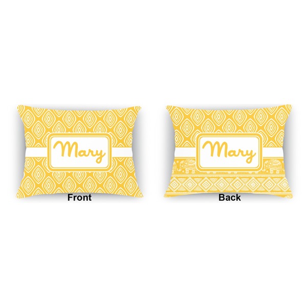 Tribal Diamond  Indoor Rectangular Burlap Pillow (Front and Back)