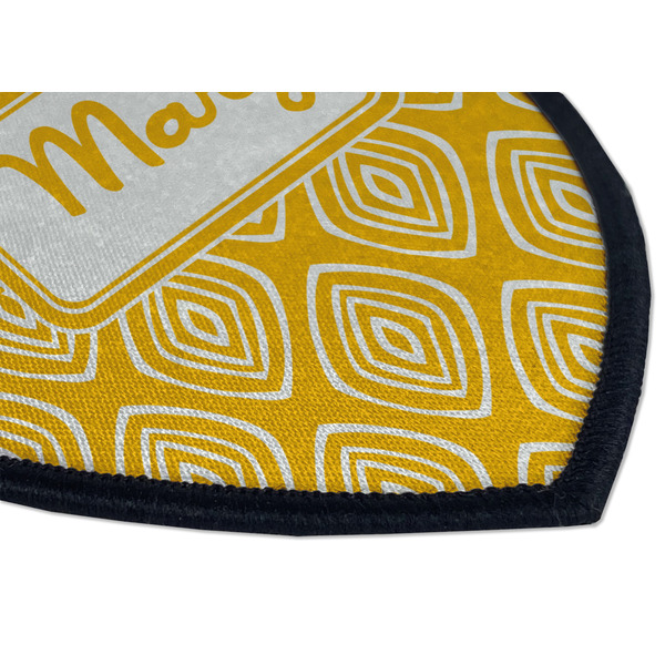 Tribal Diamond Iron on Shield 3 Detail