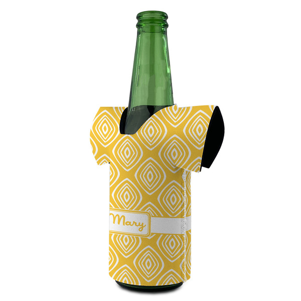 Tribal Diamond Jersey Bottle Cooler - ANGLE (on bottle)