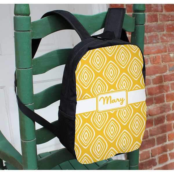 Tribal Diamond Kids Backpack - In Context