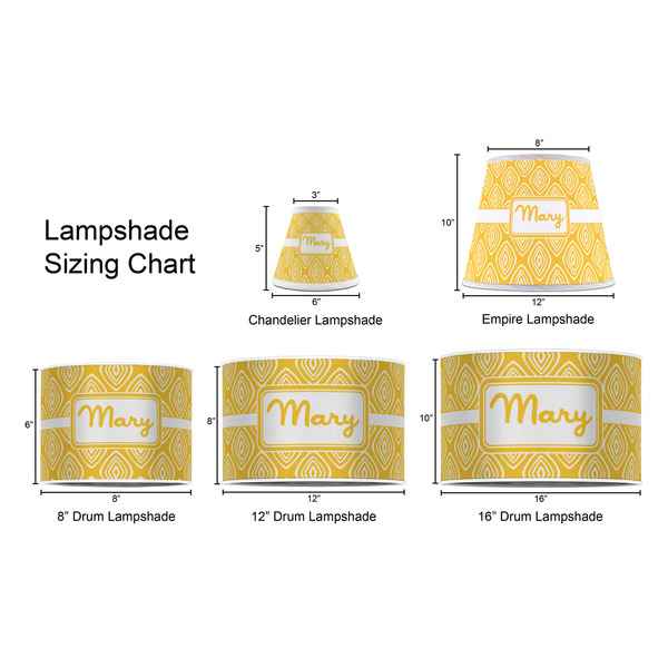 Tribal Diamond Lampshade Sizing Chart