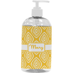 Tribal Diamond Plastic Soap / Lotion Dispenser (16 oz - Large - White) (Personalized)