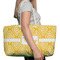 Tribal Diamond Large Rope Tote Bag - In Context View