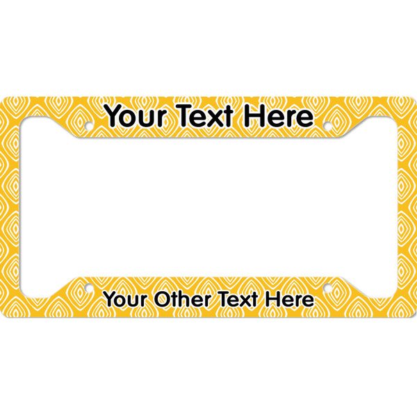 Custom Tribal Diamond License Plate Frame - Style A (Personalized)