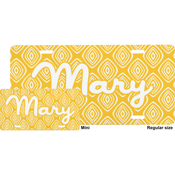 Tribal Diamond License Plate (Sizes)