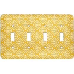 Tribal Diamond Light Switch Cover (4 Toggle Plate)