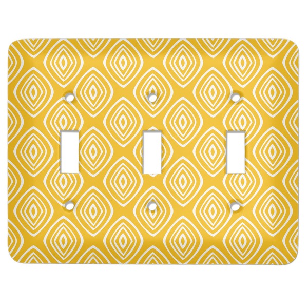 Custom Tribal Diamond Light Switch Cover (3 Toggle Plate)