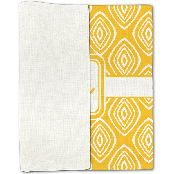 Tribal Diamond Linen Placemat - Folded Half