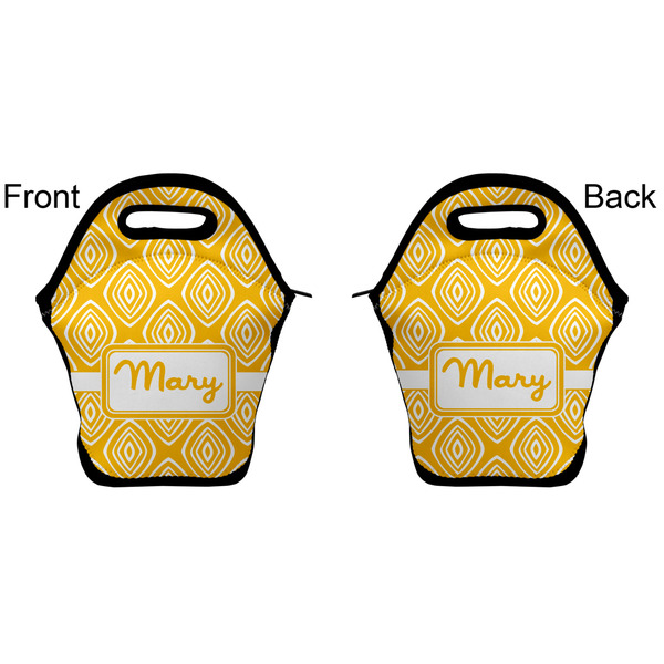 Tribal Diamond Lunch Bag - Front and Back