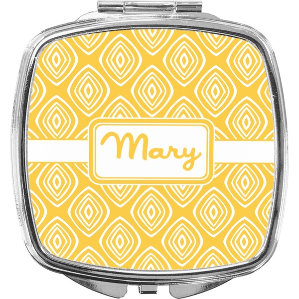 Custom Tribal Diamond Compact Makeup Mirror (Personalized)