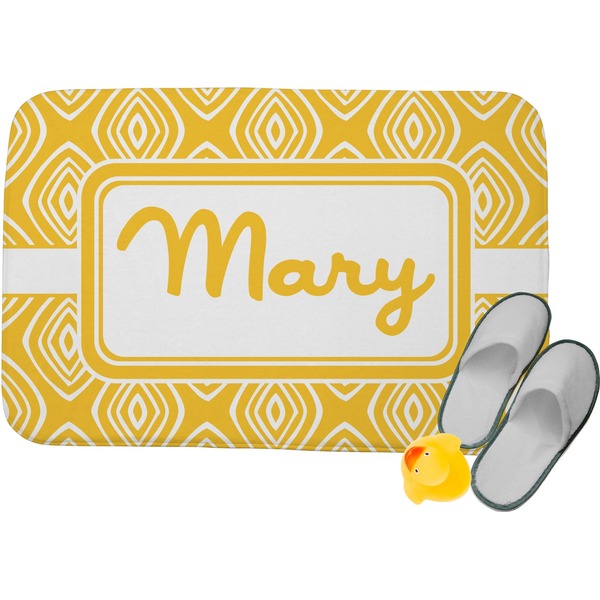 Custom Tribal Diamond Memory Foam Bath Mat (Personalized)